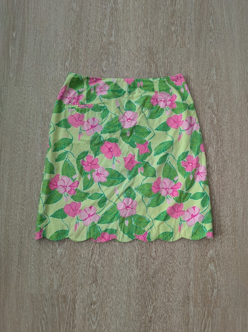 Lilly Pulitzer Skirt Women's 8 Floral Leaf Print